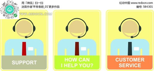 简约服务形象卡通设计AI素材免费下载——红动网企业形象策划服务详解